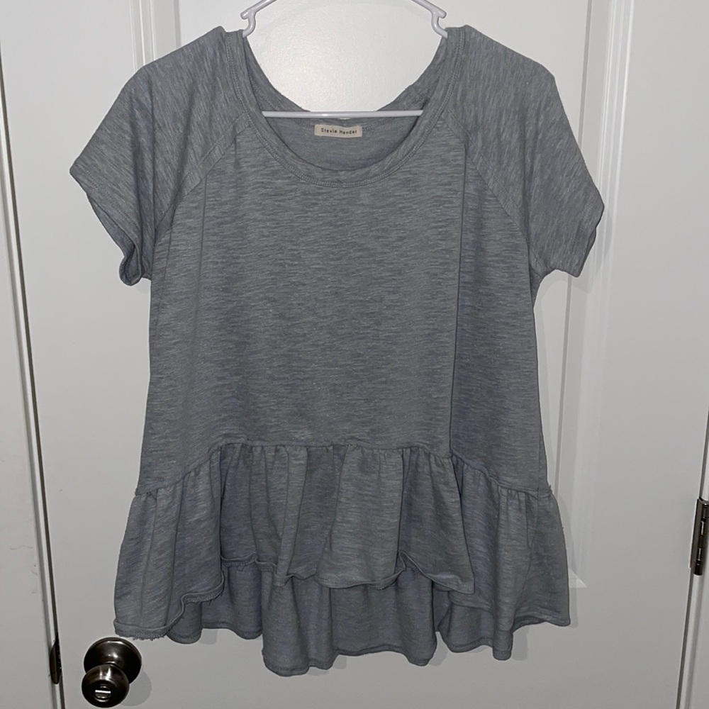 High low ruffle top